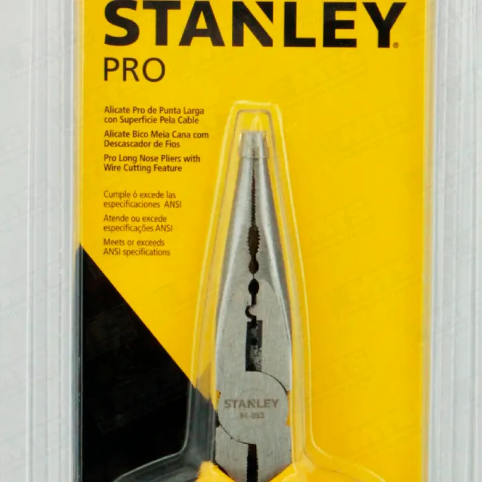 ALICATE (STANLEY 84-101) PUNTA LARGA CORTANTE DE 6" - Imagen 2
